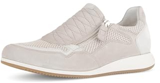 Gabor Damen Low-Top Sneaker, Frauen Halbschuhe,Wechselfußbett,Moderate Mehrweite (G),Freizeitschuhe,Turnschuhe,Laufschuhe,Puder,40 EU / 6.5 UK
