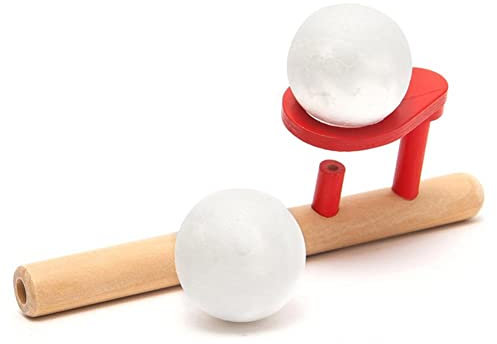 Cymwer souffleur de Balle en Mousse tiges en Bois Traditionnelles Jeu de Balle de soufflage Exercice intéressant capacité Pratique nouveauté Gadgets Amusants