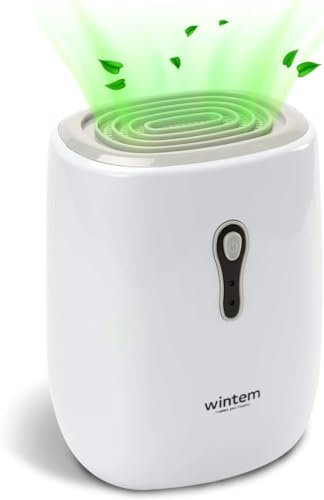 Wintem Deumidificatore Casa Muffa e Umidità Silenzioso Portatile da 500ml - Ideale per Ambienti fino a 100mq con Tecnologia Peltier per Risparmio Energetico - Certificato Italia