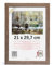 3-B Bilderrahmen HIT - Dunkel Braun (Nussbaum mit optischer Holzmaserung) - 21x29,7 cm (A4) - Holzrahmen, Fotorahmen, Dokumentenrahmen mit Acrylglas