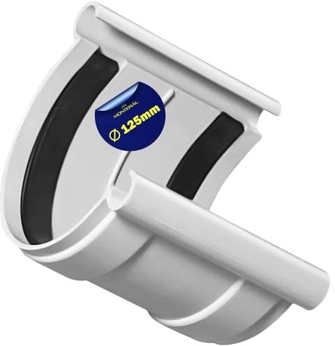 Dachrinnenverbinder mit Durchmesser 125 mm Hergestellt aus PVC - Garantie 10 Jahre - MONTERAL