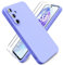 Ikziwreo Cover per Samsung Galaxy A55 5G + 2 Proteggi Schermo in Vetro Temperato,Custodia in Silicone Morbido TPU Liquido,Case Protettiva Gomma Antiurto - Viola
