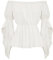 SCARLET DARKNESS Women's Victorian Top Elegant Off The Shoulder Ruffled Sleeve Elastic Waist Plus Size White Medieval Tops for Women UK XXL