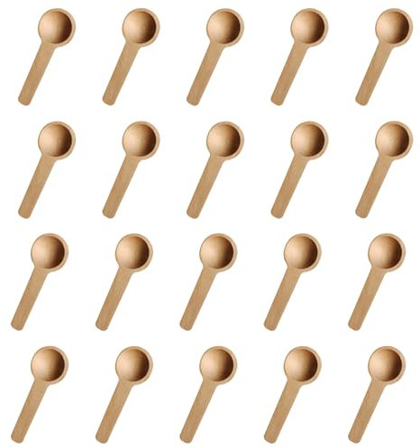 20-Piece Mini Wooden Spoon, Tea Measuring Spoon, Small Sauce Spoon, Stirring Spoon, Personalized Wooden Spoon, Wooden Cooking Spoon Set, Suitable for Kitchen Utensils