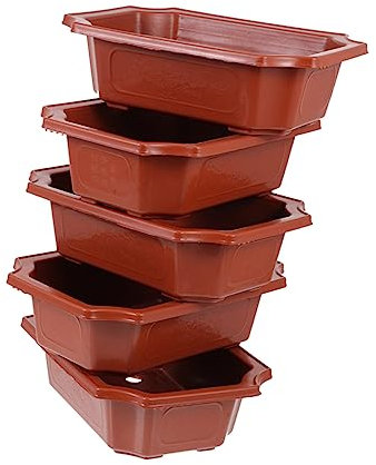 SEWOART 5st Bonsaischale Blumentopf Für Den Außenbereich Bonsai-Topf Pflanzenbehälter Im Freien Botanisches Pflanzentöpfe Mini-pflanztöpfe Gartentopf Grüner Dill Pflanzer Plastik