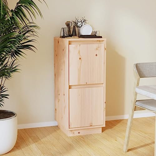 HETFTJN Sideboard, Wohnwand Buffetschrank Büroschrank Wäscheschrank Geeignet für Wohnzimmer Badezimmer Schlafzimmer Entrance 31,5x34x75 cm Massivholz Kiefer
