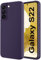 Qasyfanc Cover Compatibile con Samsung Galaxy S22 5G con Protezione Fotocamera, in Silicone Morbida, Antiurto, Sottile, Elegante, Viola Intenso