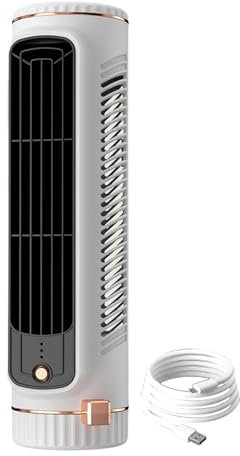 Pequeño Aire Acondicionado Personal y Ventilador Para Coche con USB - Cabezal con Temblor Automático y 3 Ajustes de Velocidad