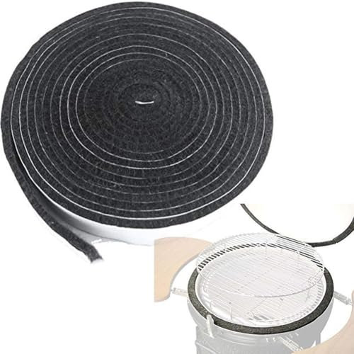 Grilldichtung für Ring für L XL 2XL Grill, effektiver Rauch- und Hitzeblocker, hochtemperaturbeständige Faser