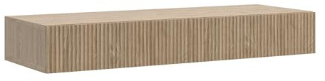 Selsey Coiffeuse Suspendue 110 x 17 cm avec 2 Tiroirs Table De Maquillage Coin Beauté Chêne Huilé Nolie