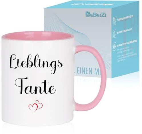 Tante Geschenk, Tassen für Tante mit den Lieblings Tante, Kaffeetasse to go, Weihnachtsgeschenke für Frauen, Becher für Geburtstag, Weihnachtsges Chenke, 330ml