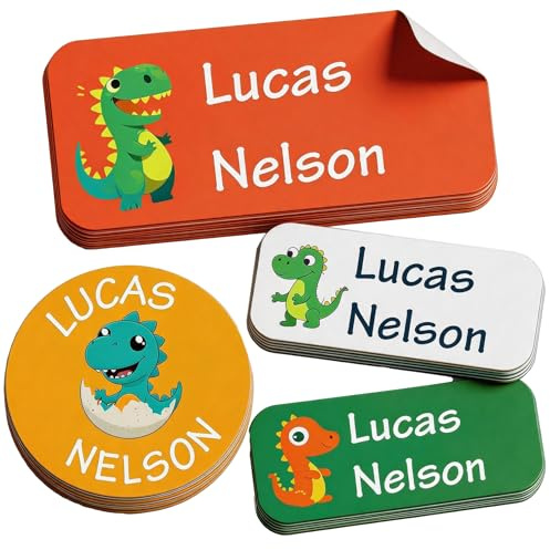 Personalized Daycare Name Labels for Kids (135 Labels) Custom Waterproof Name Stickers for Child Clothing Tag, Water Bottles,Camp，Lunch Boxes and School Supplies