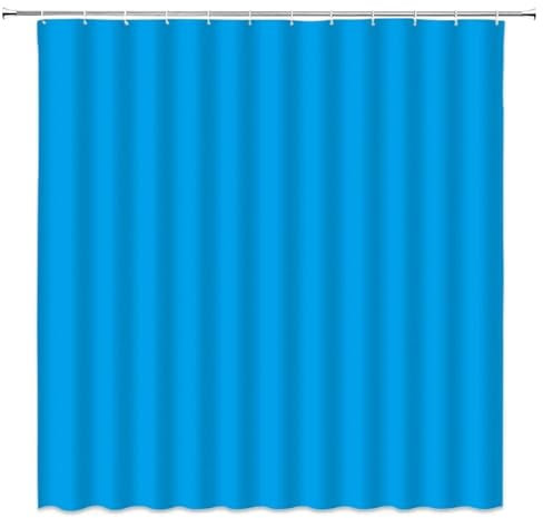BHTMOI Tenda da doccia in tessuto blu, moderna, minimalista, impermeabile, leggera, lavabile in lavatrice, con 12 ganci, 120 x 240 cm (larghezza x altezza), tenda da doccia in tessuto