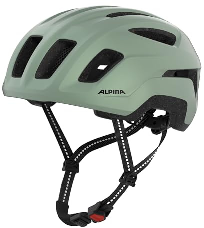 ALPINA Paranus Urban - Fahrradhelm mit LED-Rücklicht, Leichter Hi-EPS-Innenschale, großer Belüftung, individuell einstellbar und integriertes Insektennetz