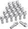 20 Stück MIKKUPPA Radschrauben Radbolzen M14x1,5 - Schaftlänge: 28mm,Kugelbund R13,Schlüsselweite:17mm (Chrome Silber)