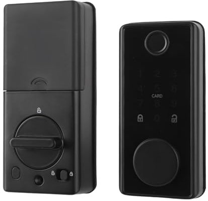 Smart Fingerprint Door Lock, Key Card Password Lock, App Control, Funziona con Alexa, Auto Lock, Facile Installare, Fingerprint Password Key Card Lock, Serratura per Porta in