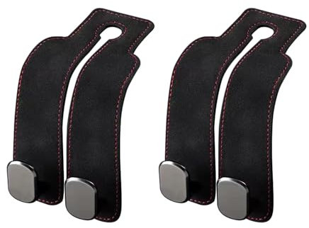 Car Headrest Hook, Universal Car Seat Back Double Headrest Hook, Car Seat Organizer Hooks for Hang Bag Handbag Grocery Bags