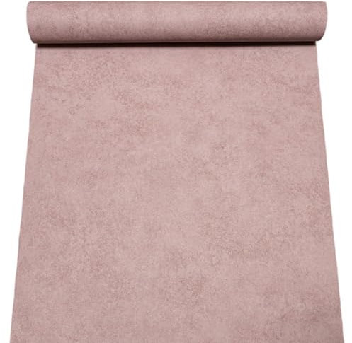 SOPHIE LAURENCE Dusky Pink Mauve Wallpaper Plain Thick Free Match Bedroom Vinyl Deco Print Wall Art Non Pasted Strippable Wall Covering Panels Solid Sheet Washable (Sample)