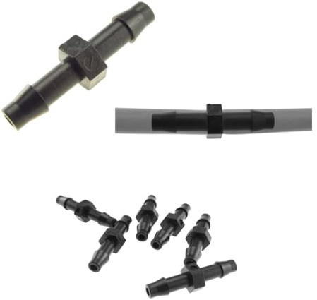 PACK OF 20 4.5mm Barb Micro Joiner Connector - Micro Irrigation Fitting Connector Adaptor for micro tubing in irrigation system.