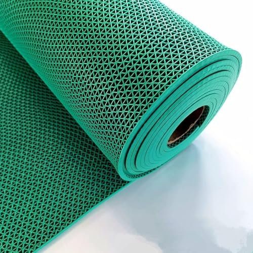 WDFYM Grand Tapis de Sol antidérapant for Salle de Bain/Cuisine/Piscine - Grand Tapis de Douche en PVC avec Drain,5mm,9/1.2/1.6/1.8/2m,1-20m(1.6 * 4m)