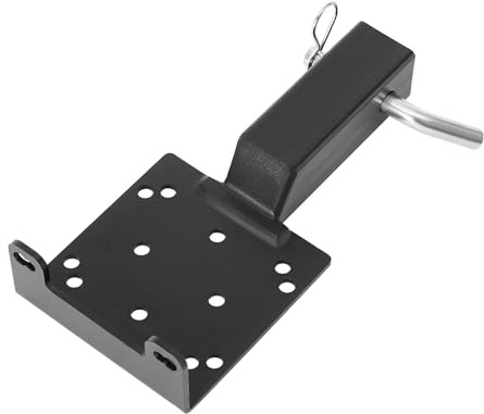 VEVOR Support de Treuil Remorque, Charge 1633 kg, Plaque de Montage Treuil pour Attelage Remorque de Récepteur 50,8 mm, 2 et 4 Trous de Boulons, Acier Thermolaqué, pour VTT, UTV, Camionnettes, Noir
