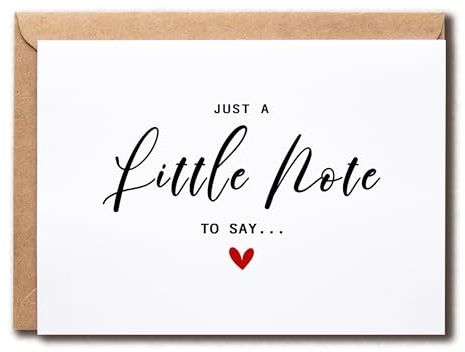 KoKi9xxGifts Just A Little Note To Say - Baby Pregnant Card - Cute Announcement - Simple Congratulations - New Baby Greeting - Card For Mom - Dad