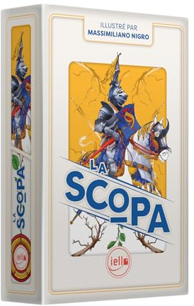 IELLO – Traditionelle Karten: Scopa | Italienisches klassisches Spiel | Premium-Illustrationen | Elegante Box | Regeln enthalten | 2 bis 4 Spieler