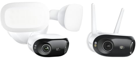 Reolink 4K Wi-Fi 6 Überwachungskamera Aussen, 180° Panoramablick, 2.4/5GHz Dual-Band WLAN Kamera Outdoor, Farbnachtsicht, Smart-Erkennung, 2-Wege-Audio, Elite WiFi + Elite Floodlight WiFi