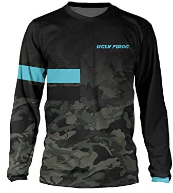 UGLY FROG Herren-Radtrikots, T-Shirt,Fahhradtrikot MTB Rennrad Trikot,Motocross-Jersey Langarm | MX Enduro | Atmungsaktiv