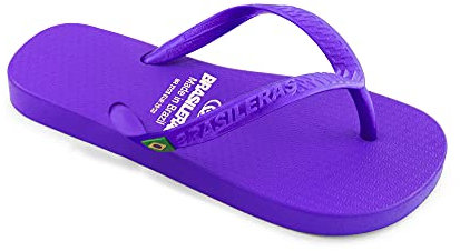 BRASILERAS Infradito per Uomo Donna Antiscivolo Scarpe comode da Spiaggia/Piscina/Urbano Viola 29/30 EU