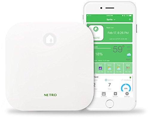 Netro Smart-Sprinkler-Controller, Wireless-LAN, Wetter Aware, Remote Access, 6 Zone, Kompatibel mit Alexa