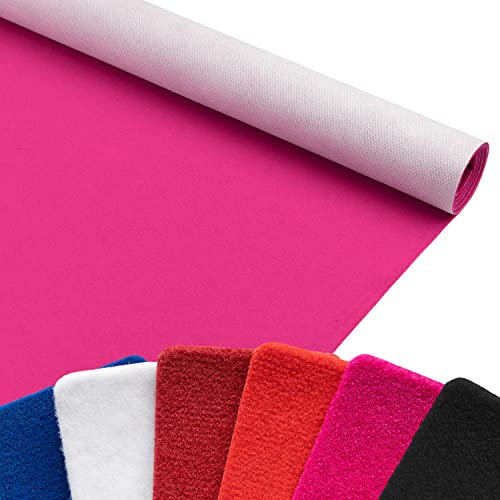 Primaflor Event-Teppich Meterware Salsa - 1,00m x 8,00m, Pink, Viele Farben, Rutschfester Gangläufer, Schwer Entflammbarer Hochzeits-Läufer, B1 Messeteppich