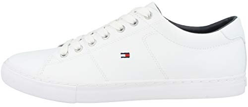 Tommy Hilfiger Sneaker con Suela Cupsole Hombre Essential Leather Calzado, Blanco (White), 40