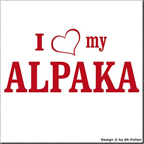 cartattoo4you® AK-01015 | I Love (Herz) My ALPAKA | K-Serie | Autoaufkleber Aufkleber Car Sticker Farbe rot,in 24 Farben erhältlich,glänzend 17 x 8 cm Waschstrassenfest
