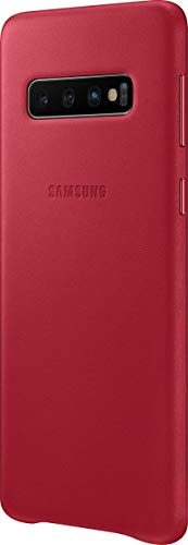 Samsung Protective Leather Cover for Galaxy S10 – Official Galaxy S10 Case – Hardwearing Genuine Leather Phone Case for the Samsung Galaxy S10 - Red