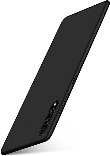 moex Alpha Case für Samsung Galaxy A50 / A30s Hülle Ultra Dünn, Schutzhülle mit erhöhtem Kameraschutz, Slim Cover Hardcase Backcover, Dünnste Handyhülle Minimalistisch, Matt Schwarz