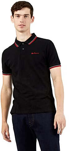 Ben Sherman Herren Signature Polo Poloshirt, Schwarz (Black 290), X-Large