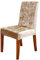 LiveGo Crushed Velvet Dining Chair Covers Set of 6,Stretch Removable Washable Dining Chair Slipcover Super Soft Protector for Seat Covers for Wedding Party Dining Room Home Decor(1pc,Champagne)