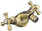 Vetrineinrete® Rubinetto per bagno miscelatore doppio comando lavabo bidet vasca doccia in ottone bronzo opaco (Bidet) G7