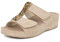 Jürgen Hirsch Mules Vita 01 pour Femme en Cuir avec Semelle de Massage et Coussinets Anti-Chocs en 3 Couleurs, Beige, 42 EU