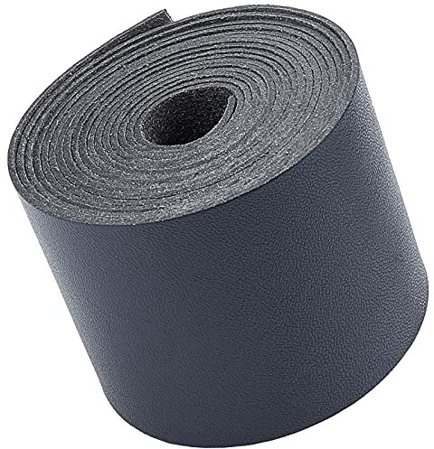 GORGECRAFT Leather Straps Strips 2 inch Wide Flat Cord DIY Leather Strap 78 inches Long Black Leather Strip String Band for DIY Crafts Bags Belt Bracelets Furniture Handles Making(50mm Wx 2m L)