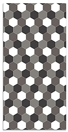 Panorama Vinylteppich - Modell Grauton Hexagone Mosaik - 300x200 cm - Verschiedene Größen - Deko Küche, Läufer und Outdoor