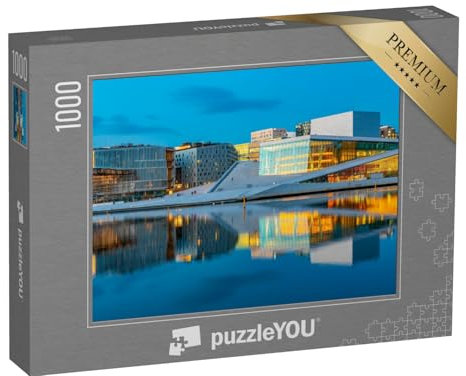puzzleYOU: Puzzle 1000 Teile „Nachtansicht des Opernhauses von Oslo, Norwegen“ – aus der Puzzle-Kollektion Oslo