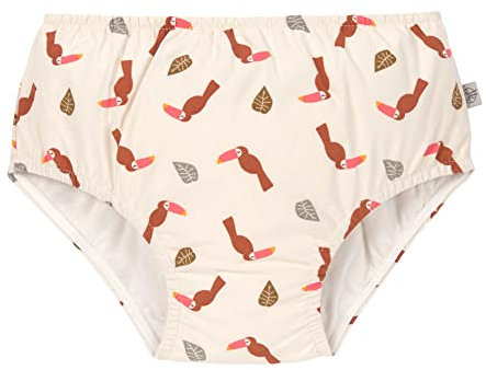 LÄSSIG Couche de Bain pour bébé Fille Toucan - Blanc cassé - 12 Mois - Taille : 74/80