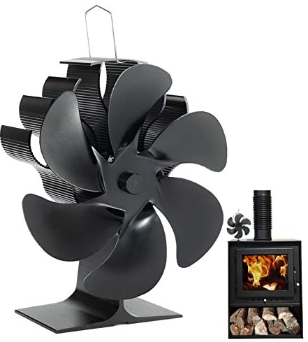 Ventilateur de cheminée - Ventilateur thermique non électrique pour cuisinière - Ventilateur à bois thermoélectrique - Pour poêles à granulés à bois - Économies - Transfert de chaleur économe en