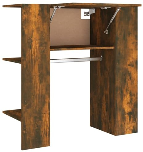 vidaXL Flurschrank, Flurregal mit viel Stauraum, Wandschrank für Wohnzimmer Schlafzimmer Flur, Garderobe Flurmöbel Garderobenmöbel, Räuchereiche Holzwerkstoff