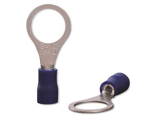 Quadrios 22C450 Ring Terminal Cross Section (Max) = 2.5 mm² Hole Diameter 10.5 mm Partially Insulated Blue 1 Set