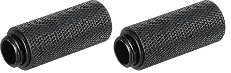 sourcing map 2 Stück Stecker auf Buchse Extender G1/4 x 40mm Schwarz | Fitting, Für Wasserkühlung