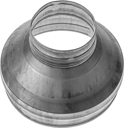 200 x 80 mm Kanalreduzierer mit Gummidichtung, runder Reduzierstück, Rohr-Erhöhung Reduzierstück aus verzinktem Stahl (Ablauf, Abfluss und Entlüftung) Reduzierkupplung