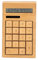 Annadue Natürlicher Bambus Rechner, Bambus Tischrechner mit Großer Taste, 12 Ziffern, 18 Tasten, Solarbatterie, Dual Power Holzrechner für Büro, Schule, Zuhause